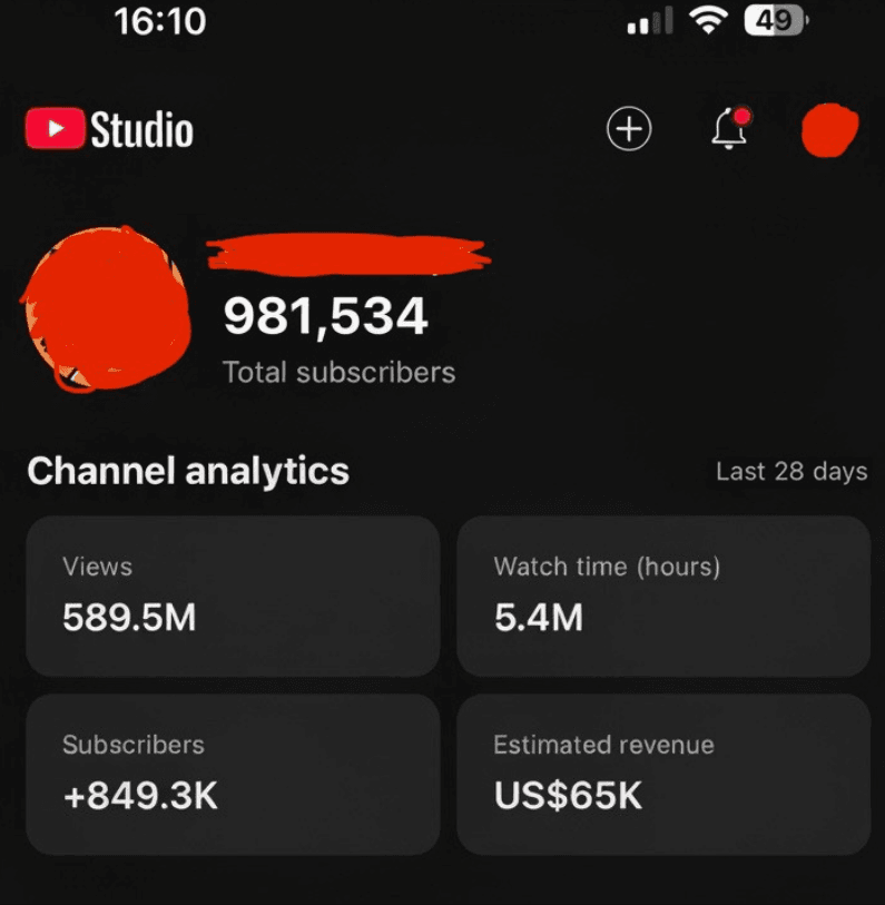 981K Subscribers Channel